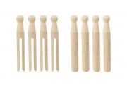 Elliott Beautiful Beech Wood Dolly Pegs (24 pack)